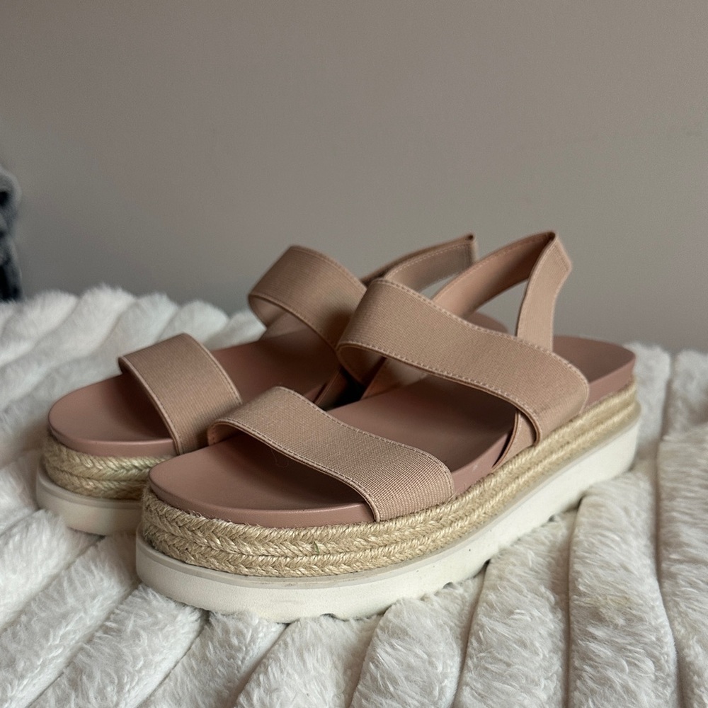 Madden Girl Beige Platform Sandals